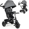 BABY JOY Tricycle, 6 in 1 Trike for Toddler w/Reversible Seat, Adjustable Canopy & Parent Handle, 5-Point Safety Belt, PU Wheels and Storage Basket, Push Tricycle for 9-60 Months (Gray) view 1