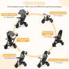 BABY JOY Tricycle, 6 in 1 Trike for Toddler w/Reversible Seat, Adjustable Canopy & Parent Handle, 5-Point Safety Belt, PU Wheels and Storage Basket, Push Tricycle for 9-60 Months (Gray) view 2