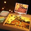 AtMini Sand Painting Light Box Light Table for Kids Wooden Sand Art Table with 10 Cards Sand Sensory Toy (11161 in) view 1