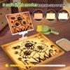 AtMini Sand Painting Light Box Light Table for Kids Wooden Sand Art Table with 10 Cards Sand Sensory Toy (11161 in) view 2