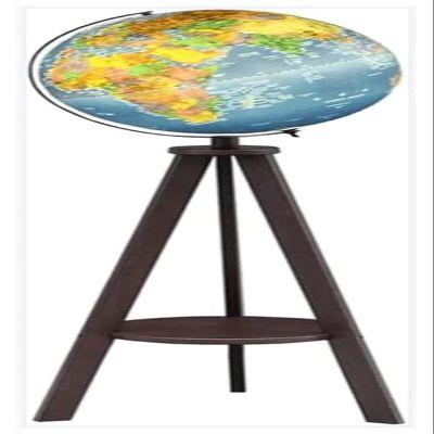 ATMRC World Globe World Globe Floor Floor Tripod with Wooden Storage Rack Stand Raised Embossed Map Globe for Home, Office and Classroom Classroom(D)