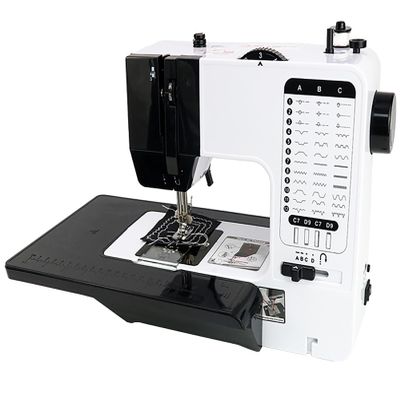 Mini Sewing Machine, Portable Sewing Machine Lightweight Electric Sewing Machine Cordless Kits, 12 Stitches for DIY Clothing, Curtain, Crafts Home Travel Use (Color : Black- 38 Stitches)