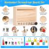 INIFEIDALA Montessori Toys for 3 4 5 Year Old,Montessori Screwdriver Board Set-Lock and Key Toy,Kids Tool Set,Preschool Learning Sensory - Fine Motor Skills - STEM Toys view 3