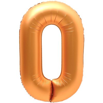 0 Number Balloon, Number Balloons 40 Inch, Orange Large Big Foil Number Balloons for Birthday Party Graduation Wedding Anniversary Baby Shower Bachelorette Halloween Decoration Supplies (Orange)