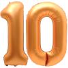 10 Balloon Number, 40 Inch Orange Foil Balloons Giant Jumbo Helium Number 10 Balloons for Boys Girls 10th Birthday Decorations Anniversary Events Party Decorations (Orange) view 1