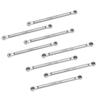 GPM Upgrades Aluminum 7075 Upper & Lower Link Bar Set for Losi 1/18 Mini LMT 4X4 Brushed Monster Truck Rtr-Los01026 (Silver) view 1