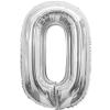 0 Number Balloon, Number Balloons 40 Inch, Silver Large Big Foil Number Balloons for Birthday Party Graduation Wedding Anniversary Baby Shower Bachelorette Celebration Decorations Supplies (Silver) view 1