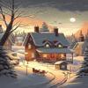 1000 Piece Cartoon Puzzles for Adults - Sunset Snowy Village Wooden Jigsaw Puzzle for Beginners, Unwind from Daily Life, and Toys for Family Bonding Activities view 1