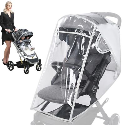 ALTUY Stroller Rain Cover, Umbrella Stroller Windproof Cover, Baby Carriage Raincoat, Clear Stroller Rain Cover Breathable Baby Stroller Raincoat, Waterproof Baby Travel Stroller Rain Cover