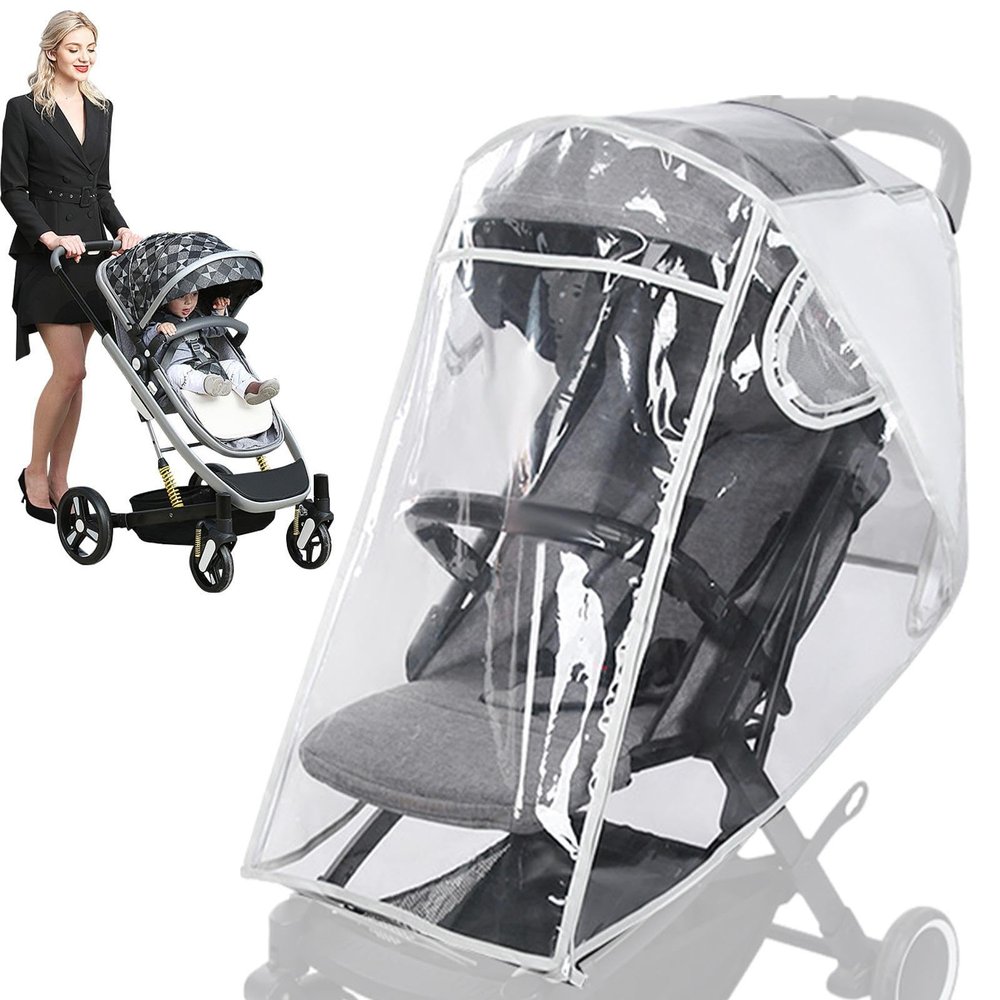 ALTUY Stroller Rain Cover, Umbrella Stroller Windproof Cover, Baby Carriage Raincoat, Clear Stroller Rain Cover Breathable Baby Stroller Raincoat, Waterproof Baby Travel Stroller Rain Cover