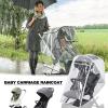 ALTUY Stroller Rain Cover, Umbrella Stroller Windproof Cover, Baby Carriage Raincoat, Clear Stroller Rain Cover Breathable Baby Stroller Raincoat, Waterproof Baby Travel Stroller Rain Cover view 3