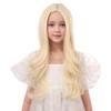 DUDUWIG Long Light Blonde Wigs for Girls Kids Long Wavy Curly Wig Light Blonde Middle Part Wigs for Child Synthetic Wig with Hair Net Include view 1