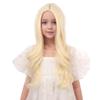 DUDUWIG Long Light Blonde Wigs for Girls Kids Long Wavy Curly Wig Light Blonde Middle Part Wigs for Child Synthetic Wig with Hair Net Include view 3