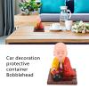 MUNEFE Solar Powered Shaking Head Monk Figurine, Solar Powered Monk Nodding Head Swing Toy, Buddha Monks Statue Car Ornament for Home Office Desk Decor view 2