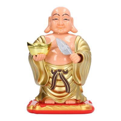 MUNEFE Maitreya Lauhin Buddha Statue Fiurine, Car Dashboard Ornament, Fny Car Shakin Toy for Home Decoration