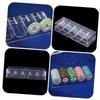 Abaodam 2pcs Poker Chips Storage Box Snap Design Game Chips Organizer for Parties and Game Compact Compartmentalized Container for Tidy Table view 4