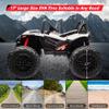 24V 10Ah 2 Seaters Ride on UTV with Remote Control, 17" Extra Large EVA Wheels & 20.5 Wide Seat 4WD Electric Vehicle with Metal Suspension,Music,LED Lights (White) view 4