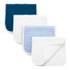 Synrroe Burp Cloths Large, Muslin Burp Cloths for Baby Girls and Boys, Pack of 4 Extra Absorbent and Soft Muslin, 6 Layers 20 by 10 Inches 100% Cotton (Blue Sets 4 Pack) view 1