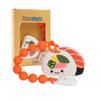 Baby Food Grade Silicone Teether Toy with Pacifier Clip Holder,Teething Toys Gift Set for 3 Months+ Boys and Girls,Freezer Safe,BPA Free. (Sushi) view 1