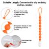 Baby Food Grade Silicone Teether Toy with Pacifier Clip Holder,Teething Toys Gift Set for 3 Months+ Boys and Girls,Freezer Safe,BPA Free. (Sushi) view 3