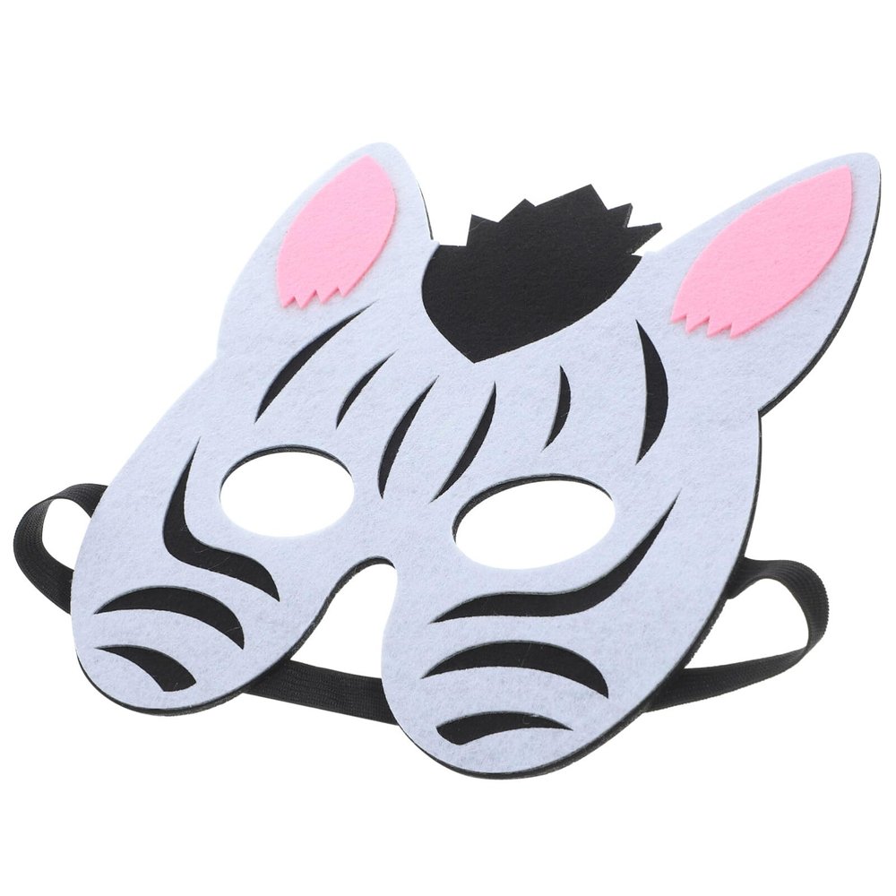 PACKOVE Zebra Mask for Boy Girl Decorative Animal Cosplay Mask Fun Party Accessory for Boys and Girls Comfortable Felt Material for Birthdays and Masquerades