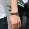 MEONFY To My Man, Personalized Dual Name Infinity Leather Bracelet, Stainless Steel Braided Bracelet, To My Man Love You Forever (customisation) view 2