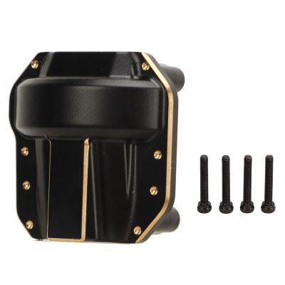 KJAOYU Brass Diff Cover,Heavy Duty Rear Axles Housing Cover,RC Diff Cover Brass Front Rear Axle Differential Housing for Axial SCX10 II AR44 1/10 Car