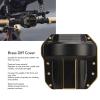 KJAOYU Brass Diff Cover,Heavy Duty Rear Axles Housing Cover,RC Diff Cover Brass Front Rear Axle Differential Housing for Axial SCX10 II AR44 1/10 Car view 2