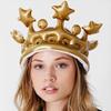 Ciieeo Inflatable Crown Toy for Kids Blow up Gold King Crown Birthday Party Hat Carnival Costume Accessory and Safe 7.87X7.87X11.81 Inch view 2