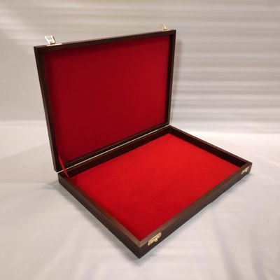 Caisse vide caisse bois pour plateaux numismatiques MasterPhil intrieur en velours personnalisable
