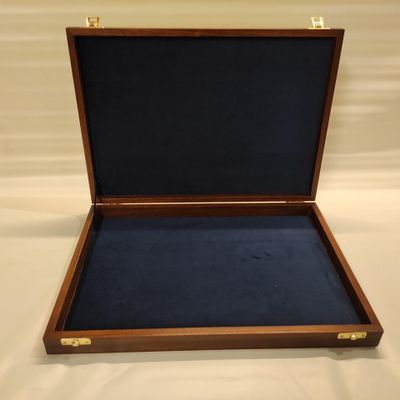 Personalised Wooden Case for MasterPhil Numismatic Trays Velvet Interior