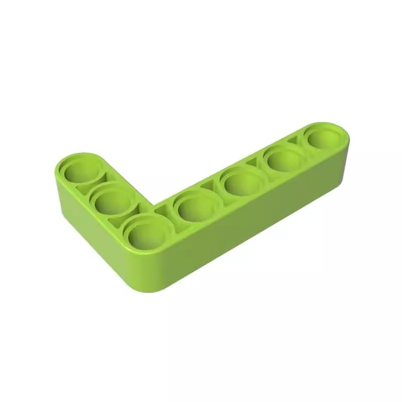 Gobricks GDS-675 Technic Beam 3x5 L-Shape Thick, Lime, 50 pcs Brick Parts