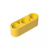 Gobricks GDS-663 32523 Technic Beam 1x3 Thick, Yellow, 50 pcs Brick Parts view 1