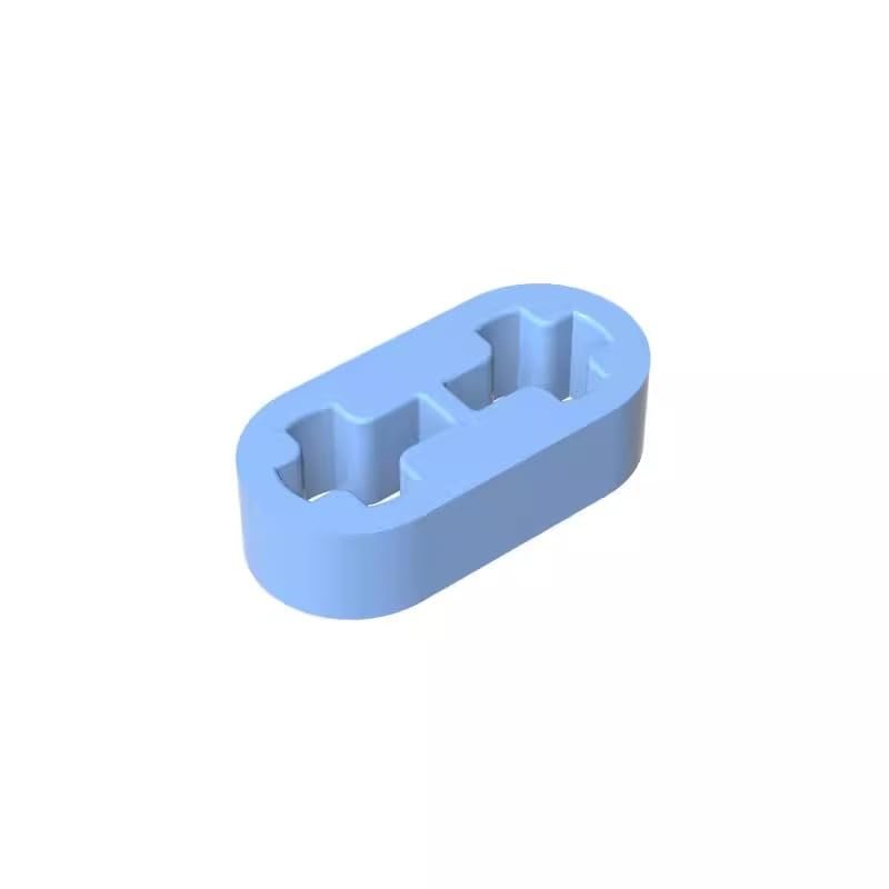 Gobricks 41677 44862 Technic Beam 1x2 Thin, Bright Light Blue, 50 pcs