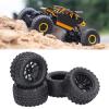 12mm Hex 1/10 RC Truck Wheels and Tires for Axial, Hsp, Redcat, Hpi - 4pcs Rubber Tires with Outstanding Grip view 3