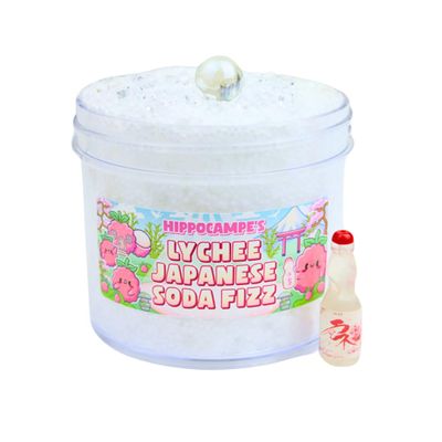 Lychee Japanese Soda Fizz Slime (SCENTED) | Handmade Slime | Hippocampe Slimes (6OZ)
