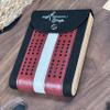 Dragonfly Escape Travel Cribbage Game Board | Lightweight Portable Travel Cribbage Board Set | Travel Games for Adults (Wine & White) view 2