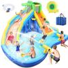 AKEYDIY Inflatable Water Slide,8-in-1 Blow Up Waterslide Bounce Castle with Blower for Kids 3-12,Outdoor Water Park Party Gift for Backyard with Splash Slide,Climbing Wall,Splash Pool, Basketball Hoop view 1