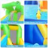 AKEYDIY Inflatable Water Slide,8-in-1 Blow Up Waterslide Bounce Castle with Blower for Kids 3-12,Outdoor Water Park Party Gift for Backyard with Splash Slide,Climbing Wall,Splash Pool, Basketball Hoop view 3