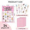 YUEXLL Donut Shop Bingo Cards, Donut Bingo Game, 24 Players, Sweet Treats Party Activities for Family Friends, Bingo Game for Large Group Party view 2