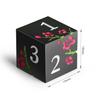 DNDND D6 Flower Metal Dicet, 6 PCS Six Sided Zinc Dice with Black Velvet Bag for DND Pathfinder Shadowrun or GURPs (Pink Flowers with Black) view 2