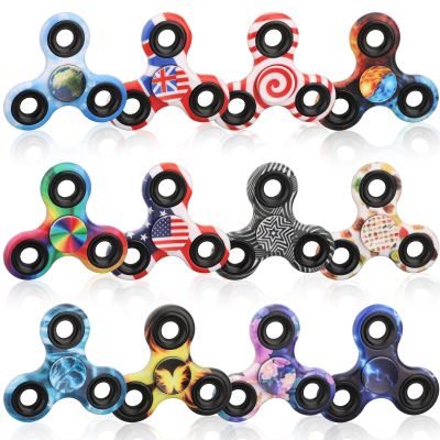 12PCS Fidget Spinner Toy Pack for Kids Adults, Metal Tri-Spinner Fidget Toy Set, Hand Spinner for Stress Relief, Holiday Stocking Stuffer, Party Supplies Goodie Bag Stuffers Classroom Prizes