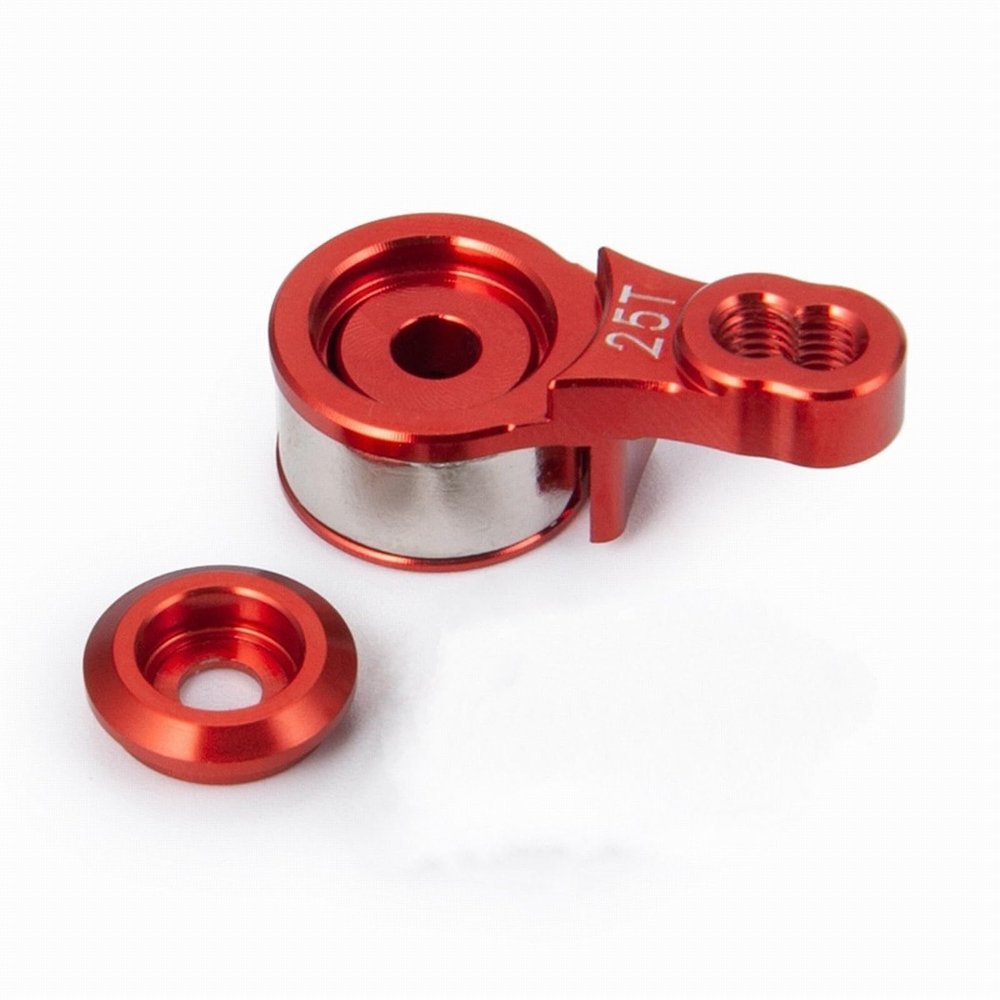 ALBARAY Upgrade Parts Compatible with Tamiya Tt01 Tt01e Tt02 1/10 Aluminium Alloy Servo Saver Arm 25T RC Car Parts Accessories (Color : 1)