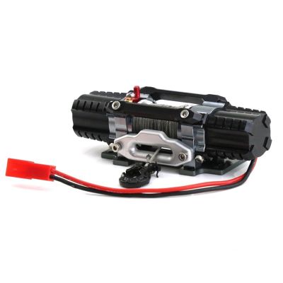 ALBARAY Upgrade Parts Compatible with Axial for SCX10 for Traxxas for Redcat Dual Motor Metal Simulated Winch for 1/8 1/10 RC Crawler Car YK4082 Upgrade Parts (Color : Black)