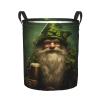Foruidea St.Patricks Gnome Laundry Basket,Laundry Hamper,Collapsible Storage Bin, Oxford Fabric Clothes Baskets,Nursery Hamper For Home,Office,Dorm,Gift Basket, Medium view 1