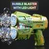 Jasny 2 Pack Bubble Guns for Kids, LED Light Up Rechargeable Bubbles Machine Blower with 2 Bottles Refill Solution for Toddlers 4-8, Wedding Birthday Gift view 4
