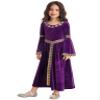 Hansber Kids Girls Renaissance Vintage Dress Ball Gown Gothic Medieval Costume Maxi Dresses Halloween Outfits Lilac 16 Years view 1