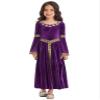 Hansber Kids Girls Renaissance Vintage Dress Ball Gown Gothic Medieval Costume Maxi Dresses Halloween Outfits Lilac 16 Years view 4