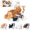 5 Pieces Corgi Dog Stuffed Animal with Babies Puppies Inside 16" Stuffed Corgi Dog Plush Toy Mommy with 4 Puppy Stuffed Animal Surprise Plush Dog Pillow Toys for Kids Birthday view 1