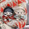 niannyyhouse 10cm Plush Doll Clothes Poncho Printed Hoodie Backpack Glasses Leather Shoes Shawls Outfit Doll Accessories Dress Up (Red) view 3